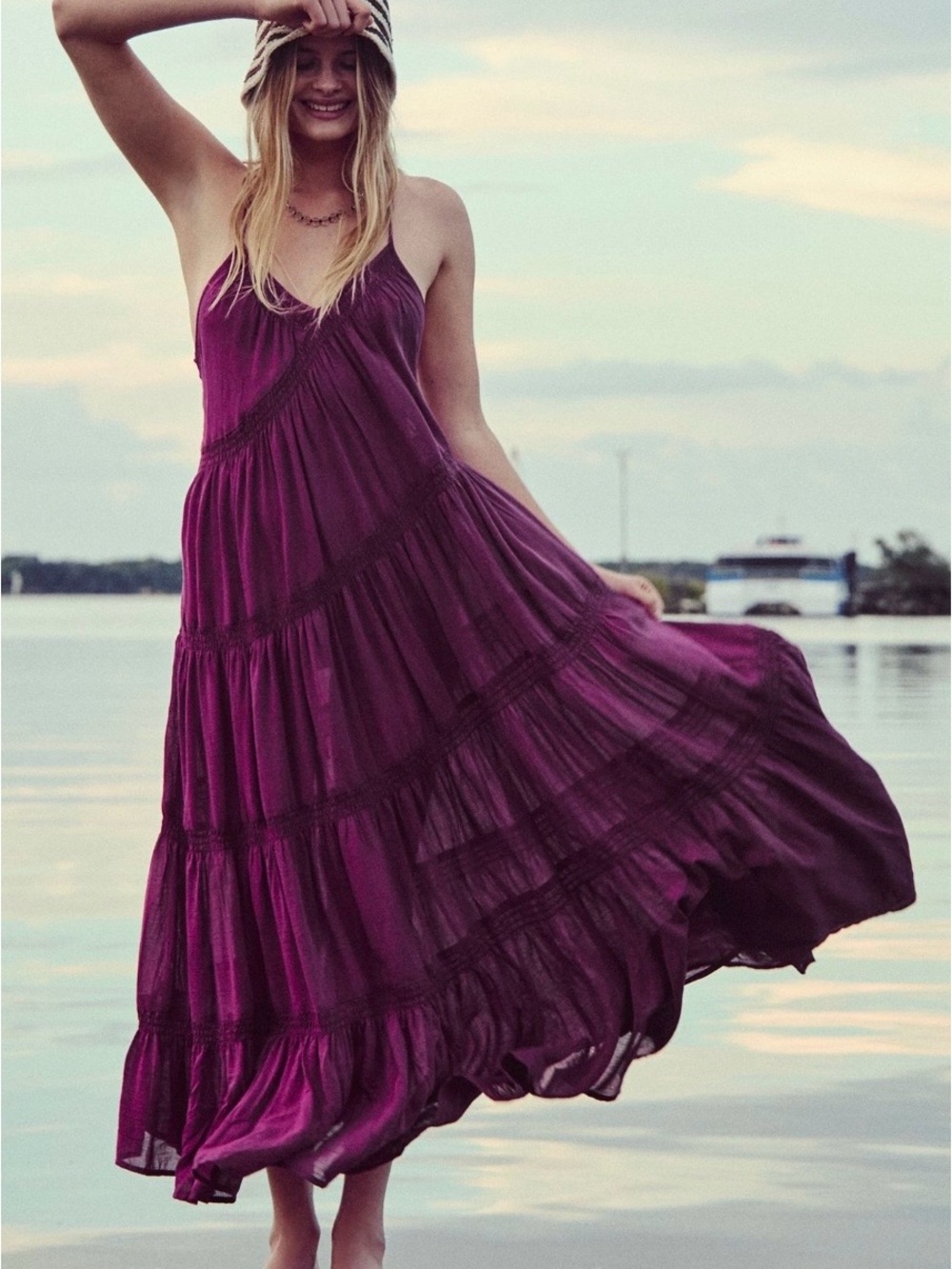 NWT Free People horizon coast maxi dress XL